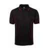 Piping Polo Shirts Black Red